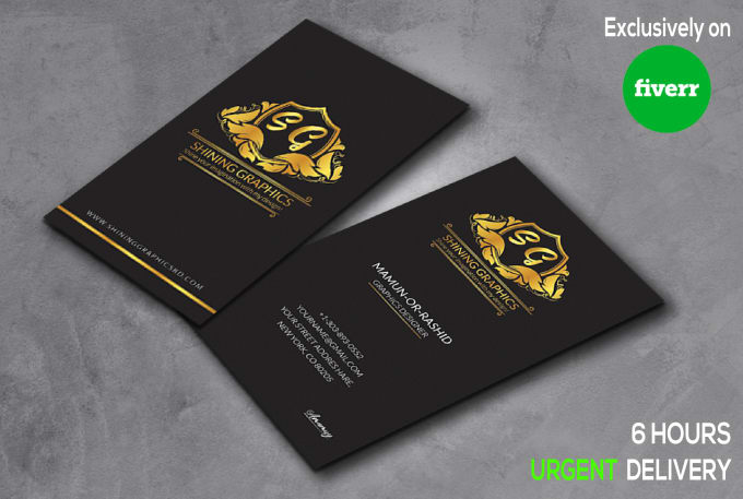 Gig Preview - Do two concepts luxury business card design and redesign