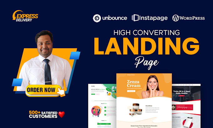 Bestseller - create high converting landing pages with unbounce, instapage, wordpress