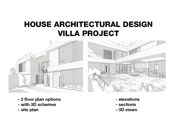 Gig Preview - Design full house project, architectural plans, 3d