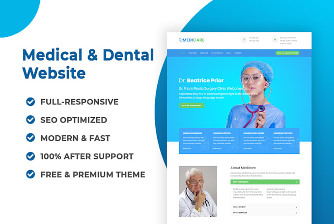 Bestseller - design medical, dental, and clinical website for you