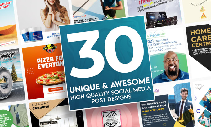 Gig Preview - Create 30 high quality social media post designs