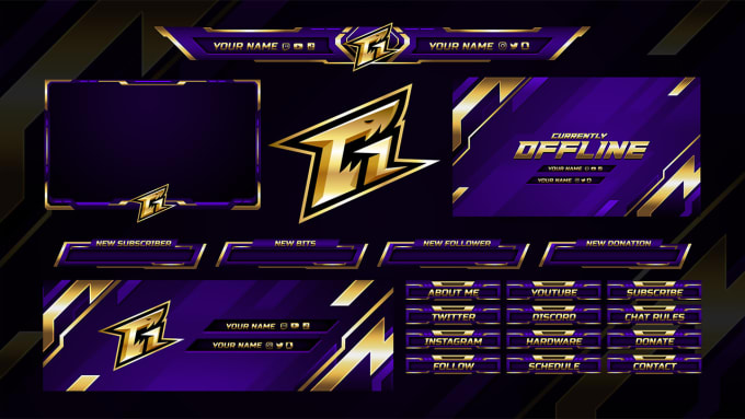 Bestseller - design streaming overlays for your twitch, youtube, kick