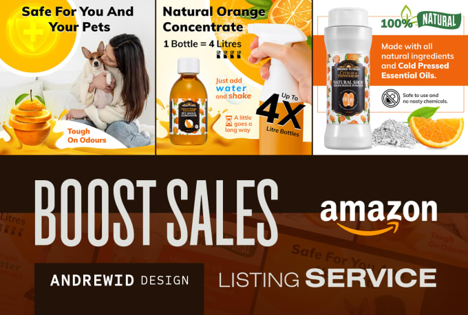 Gig Preview - Design amazon product listing images with a marketing focus