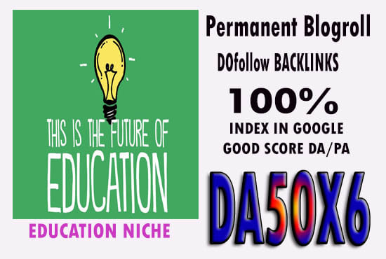 Gig Preview - Give you backlinks da50x6 education blogroll permanent