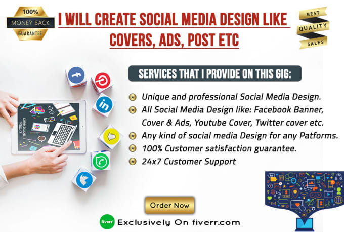 Gig Preview - Create social media design like covers, ads, post etc