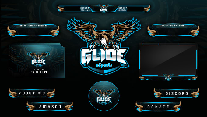 Bestseller - design twitch logo, twitch overlay, kick, animated stream overlay, screens panel