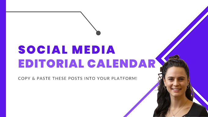 Gig Preview - Create a social media editorial calendar