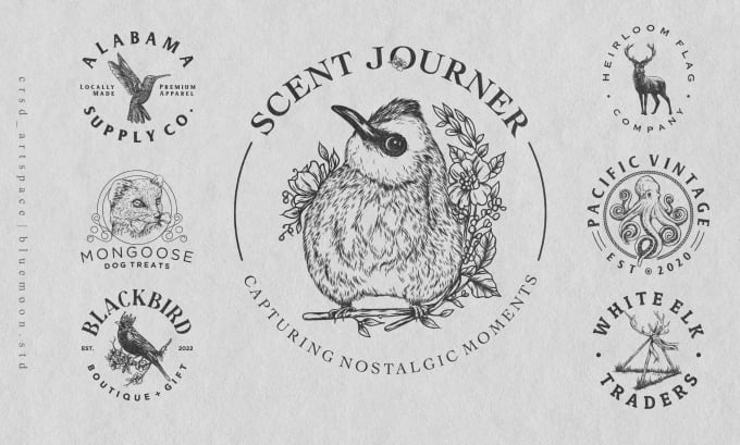 Bestseller - create vintage logo animal or anything with hand drawn style