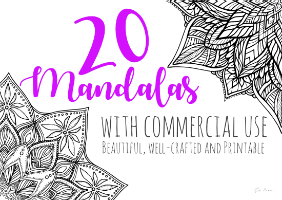 Gig Preview - Send you 20 beautiful mandalas coloring book pages to sell