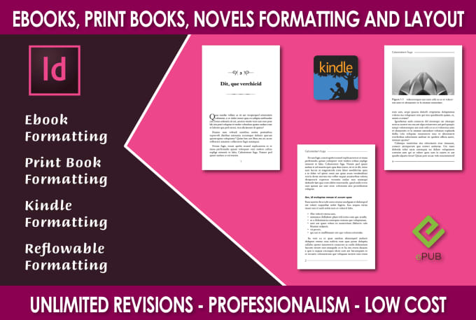 Gig Preview - Do professional ebook, kindle and print book formatting