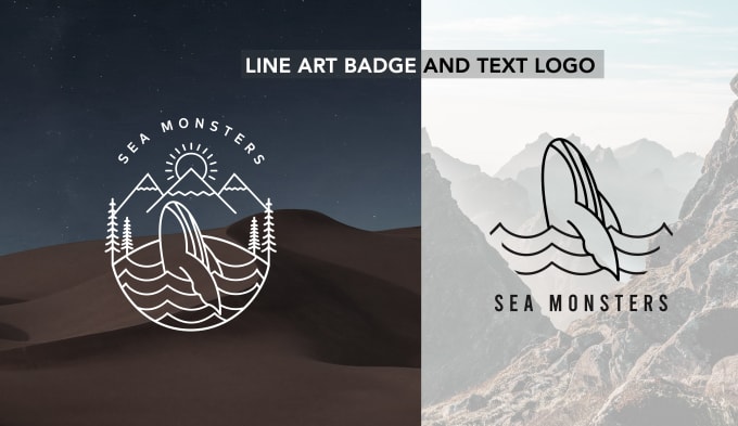 Gig Preview - Do 2 modern line art text or badge logo design within 24hrs