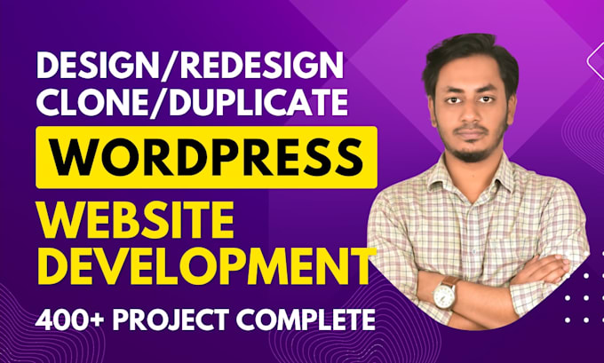 Gig Preview - Build wordpress website development, clone or duplicate wordpress website design