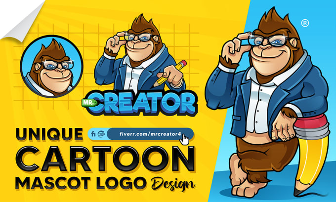 Gig Preview - Design unique cartoon character mascot logo