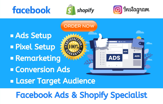 Gig Preview - Run fb ads, instagram ads for shopify and woocommerce