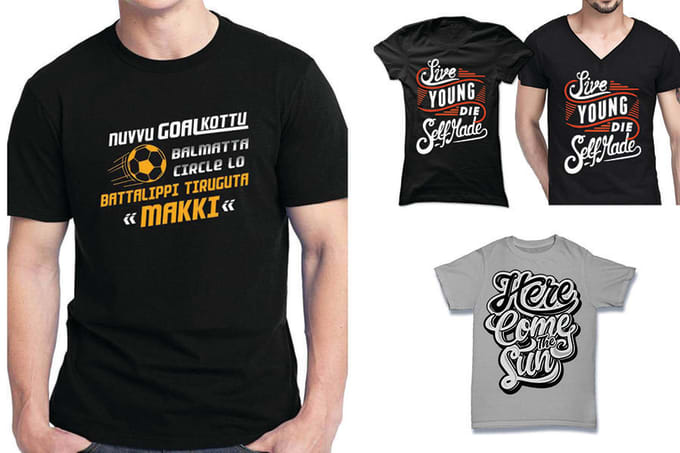 Gig Preview - Create eye catching and trendy typography tshirt design