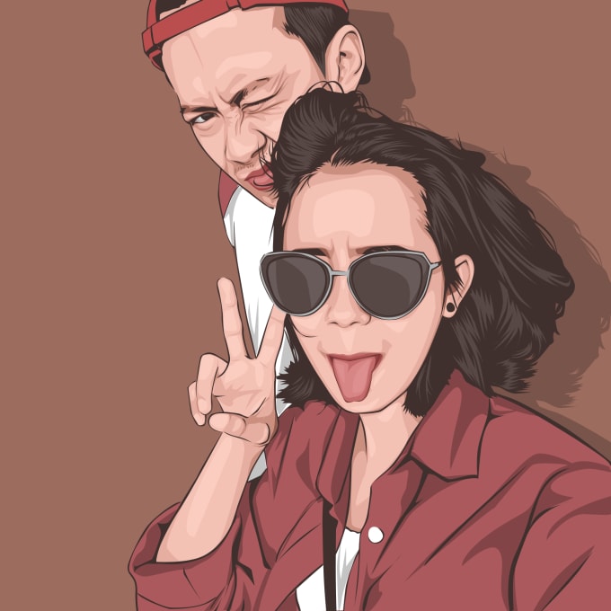 Gig Preview - Create awesome cartoon for couple