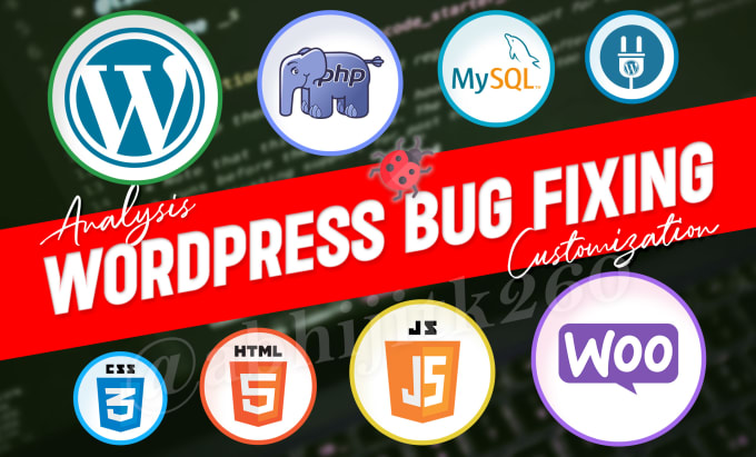 Gig Preview - Fix wordpress bug woocommerce issues PHP javascript errors