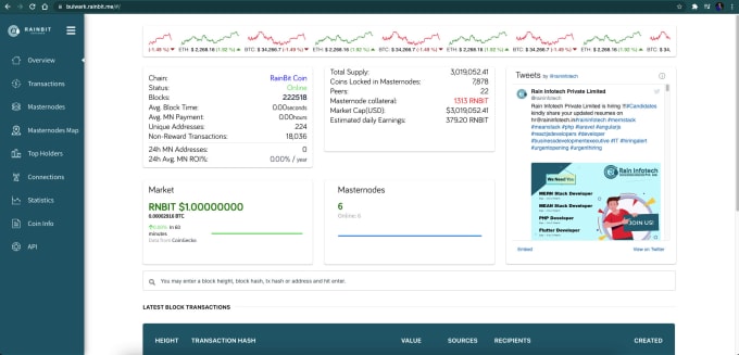 Gig Preview - Our agency will create bulwark based block explorer