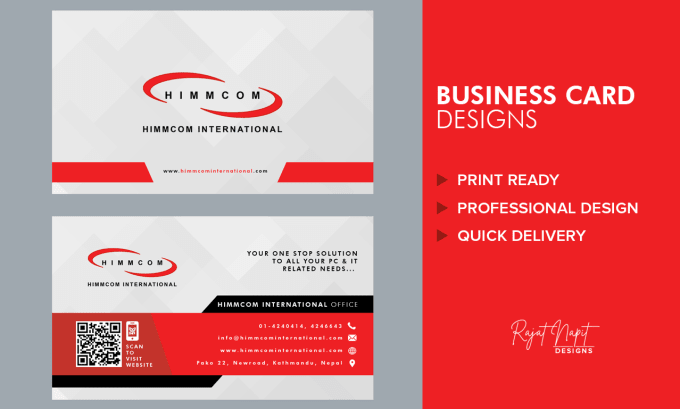 Gig Preview - Design a professional business and visiting card