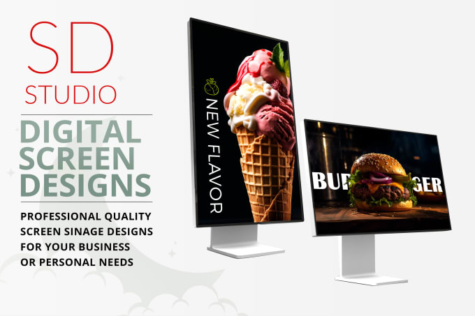 Gig Preview - Create designs for your digital screen promotional ads