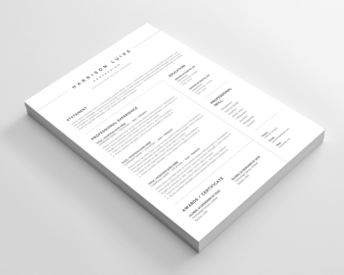 Gig Preview - Do resume cv design and resume reformatting redesign in 24hrs