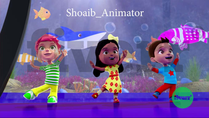 Gig Preview - 3d song animation and content creation for kids