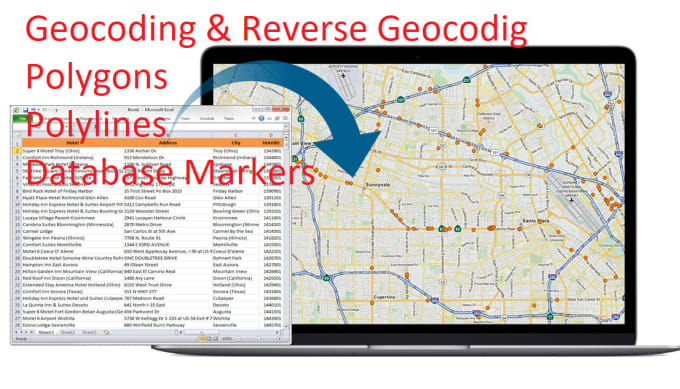 Gig Preview - Do geocoding, reverse geocoding and db markers