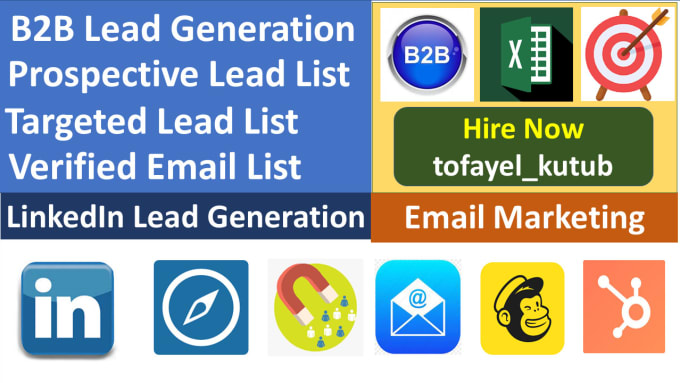 Gig Preview - Do targeted b2b linkedin lead generation, prospect email list building