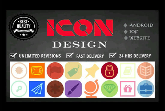 Gig Preview - Design android app icons,ios,windows,fb icons within 24 hour