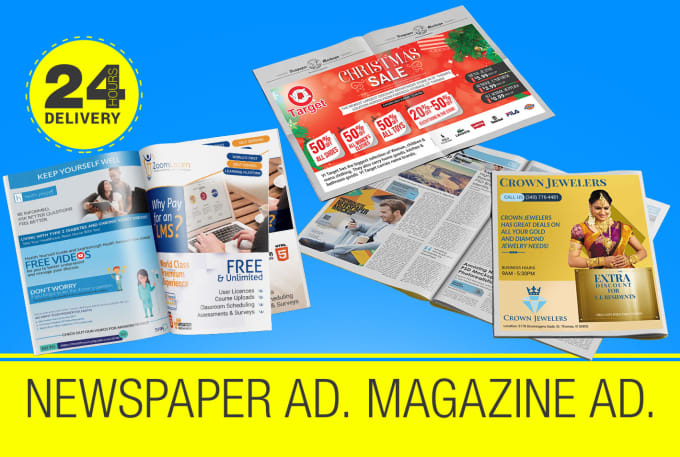 Gig Preview - Design a print ready newspaper or magazine ads