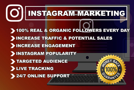 Gig Preview - Organically grow, manage and do instagram marketing