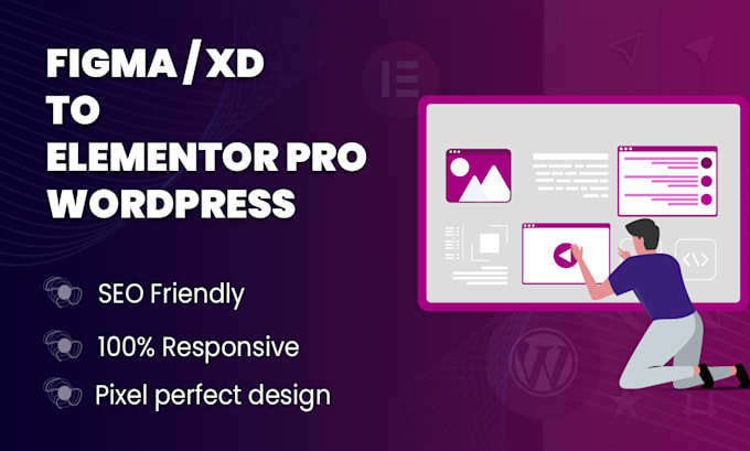 Gig Preview - Convert figma to wordpress, xd to wordpress using elementor