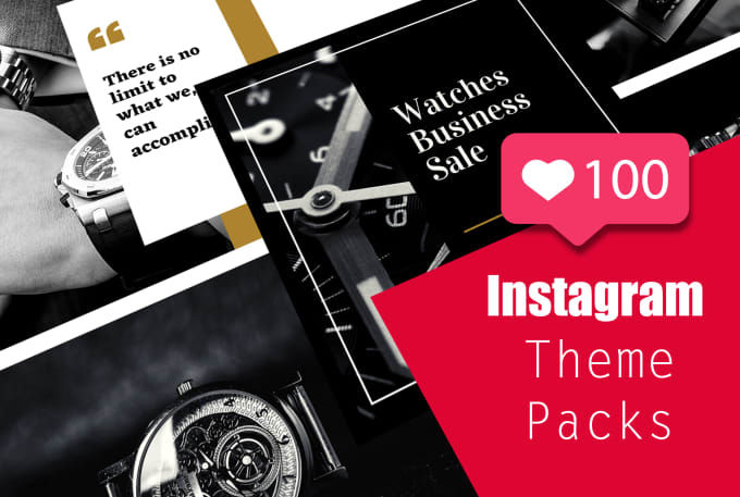 Gig Preview - 3 or 6 or 10 design instagram theme packs