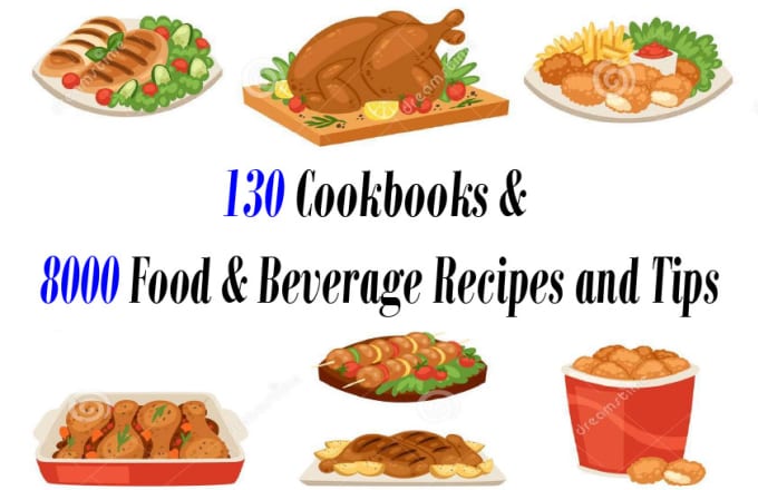 Gig Preview - Give 130 cookbooks, 8000 food recipes and tips