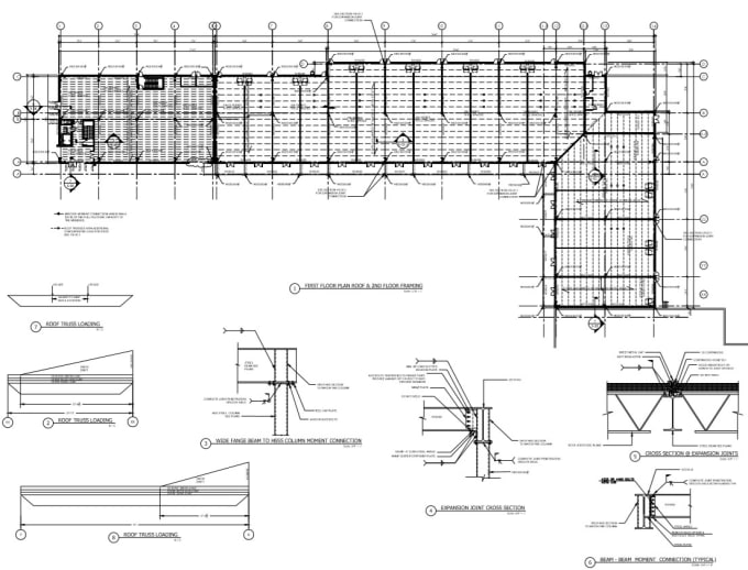 Gig Preview - Prepare structural drawings on autocad