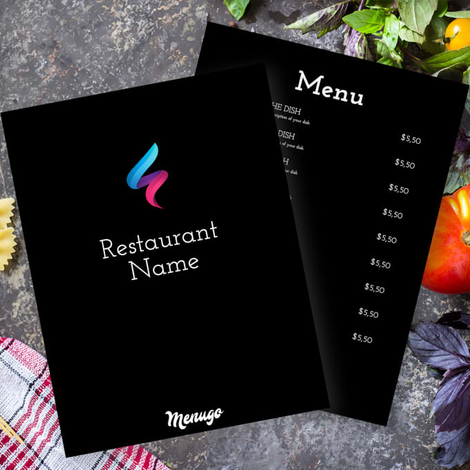 Gig Preview - Design professional menu list