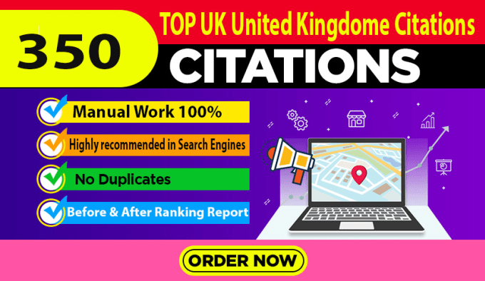 Gig Preview - Top 350 UK local citations and directory submission for local seo off page