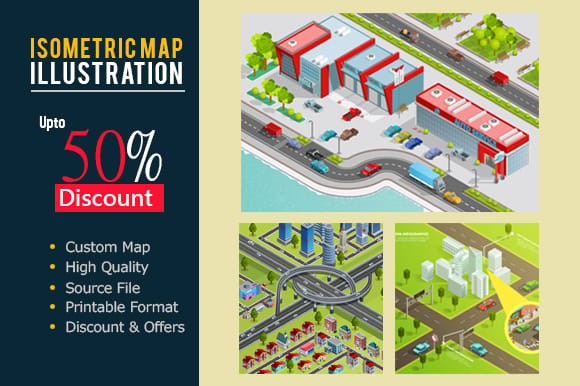 Gig Preview - Draw a vector or isometric map illustration