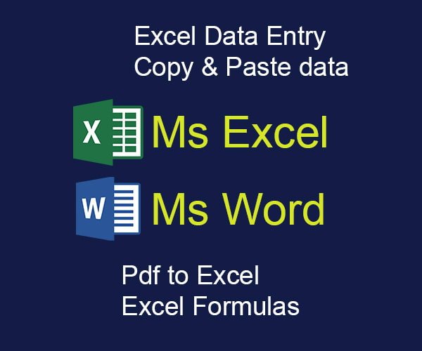 Gig Preview - Do ms excel work, excel data entry, data clean up, ms word