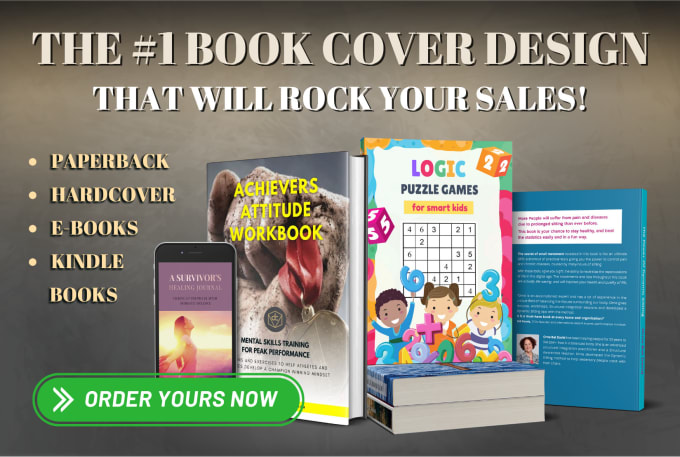 Gig Preview - Our agency will design professional book cover paperback hardcover kindle ebook