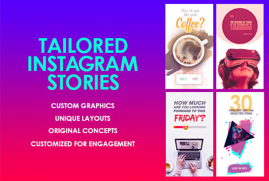 Gig Preview - Create 30 brand specific instagram stories