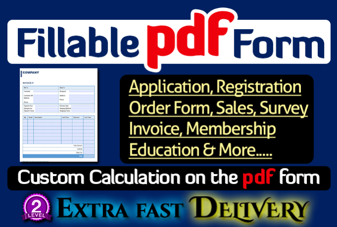 Gig Preview - Design fillable pdf and create fillable PDF forms