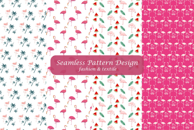 Gig Preview - Design unique hand drawing seamless repeat fabric pattern