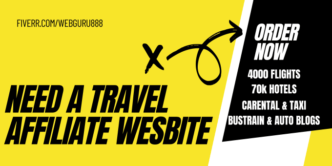 Gig Preview - Create fully auto travel website for passive income