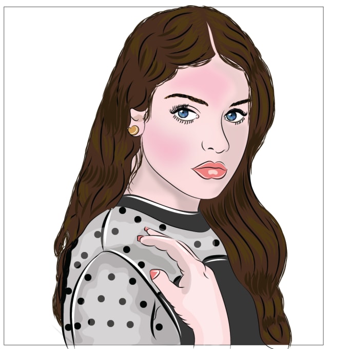 Gig Preview - Draw digital photo portraits, vector trace illustrations