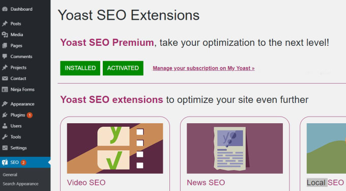 Gig Preview - Install yoast premium SEO plugin to wordpress website