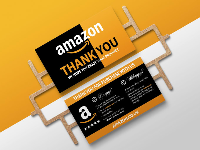 Gig Preview - Design amazon thank you card,product insert within 3 hours