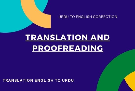 Gig Preview - Do proofreading translation english to urdu