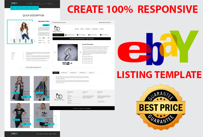 Gig Preview - Design responsive ebay listing template