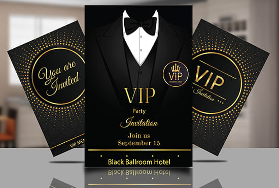 Gig Preview - Design any party, event, luxury invitation